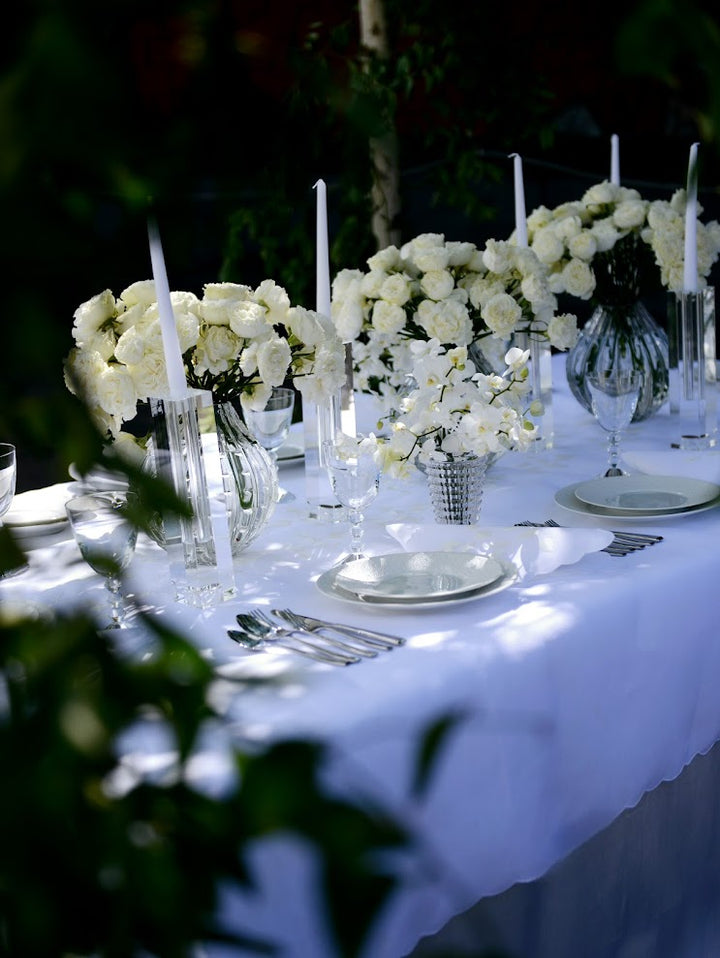 Embroidered Leaves Tablecloth