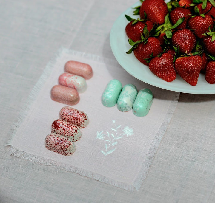 Pink Frayed Meadow Tablecloth