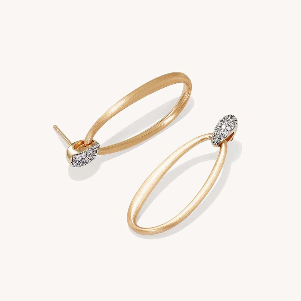 Celeste Drop Earrings - White CZ