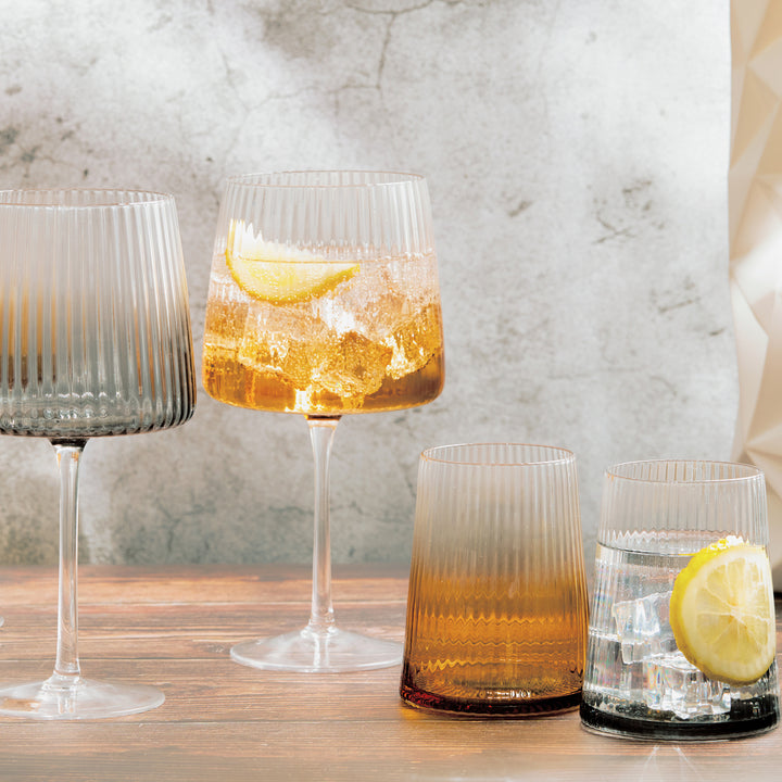 Set of 2 Empire Gin Glasses Amber