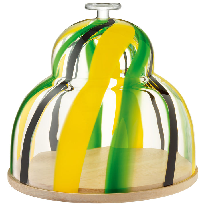 Folk Dome & Ash* Base Ø30cm/H27.5cm Black/Green/Yellow
