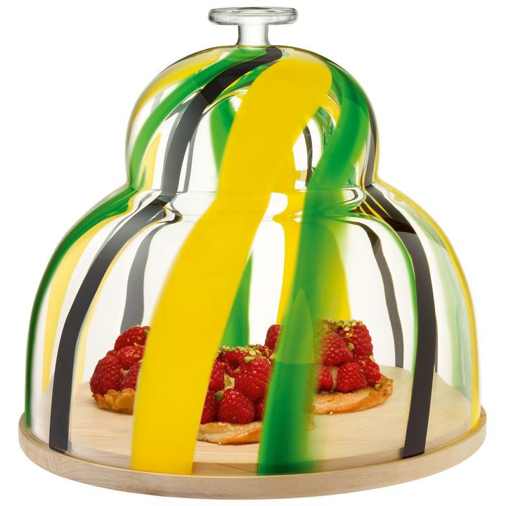 Folk Dome & Ash* Base Ø30cm/H27.5cm Black/Green/Yellow