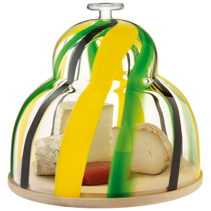 Folk Dome & Ash* Base Ø30cm/H27.5cm Black/Green/Yellow