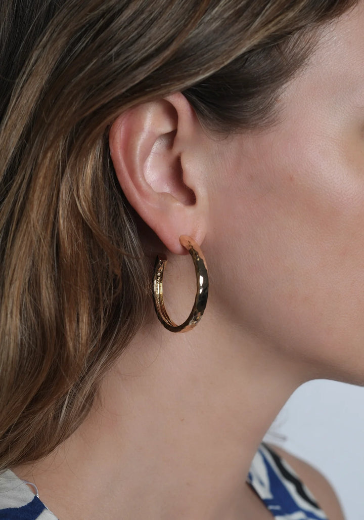 Farrier Medium Hoops Gold