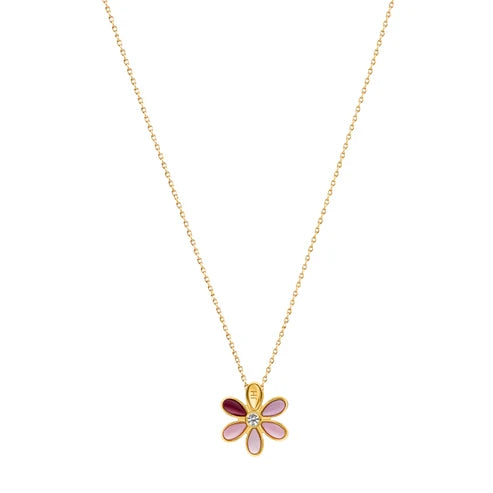 Fiori Di Mare Burgundy Chips Necklace