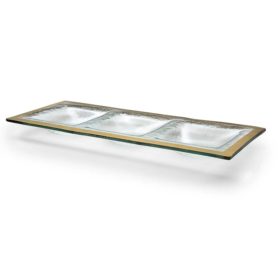Roman Antique Three-Section Tray (Gold)