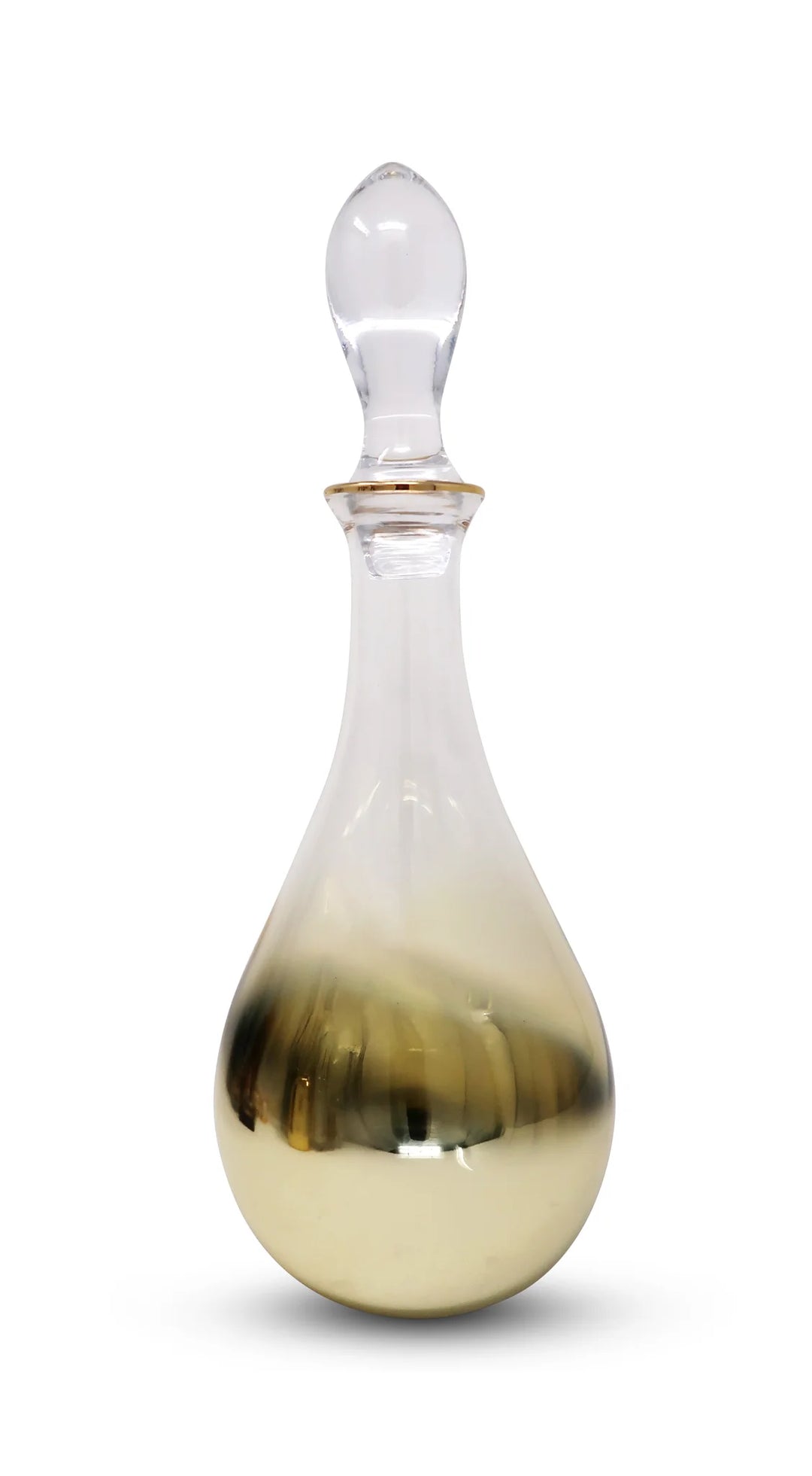 Wine Decanter with Gold Ombre Design