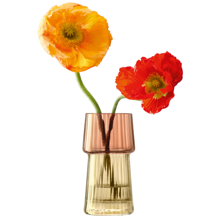 Gems Vase H12cm Amber