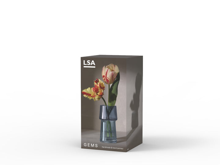 Gems Vase H12cm Sapphire