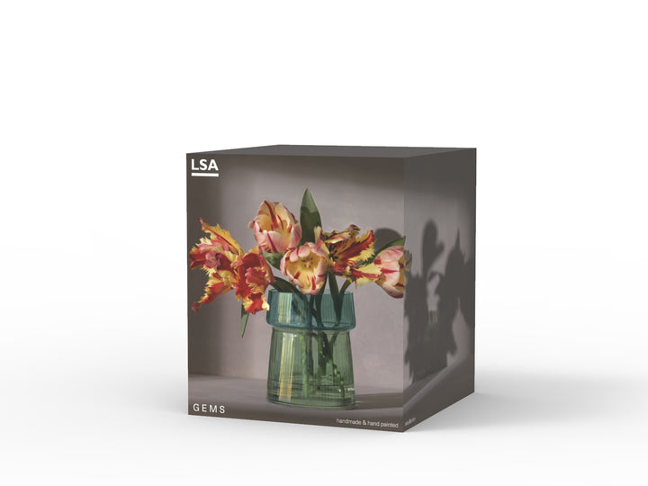 Gems Vase/Lantern H15cm Jade