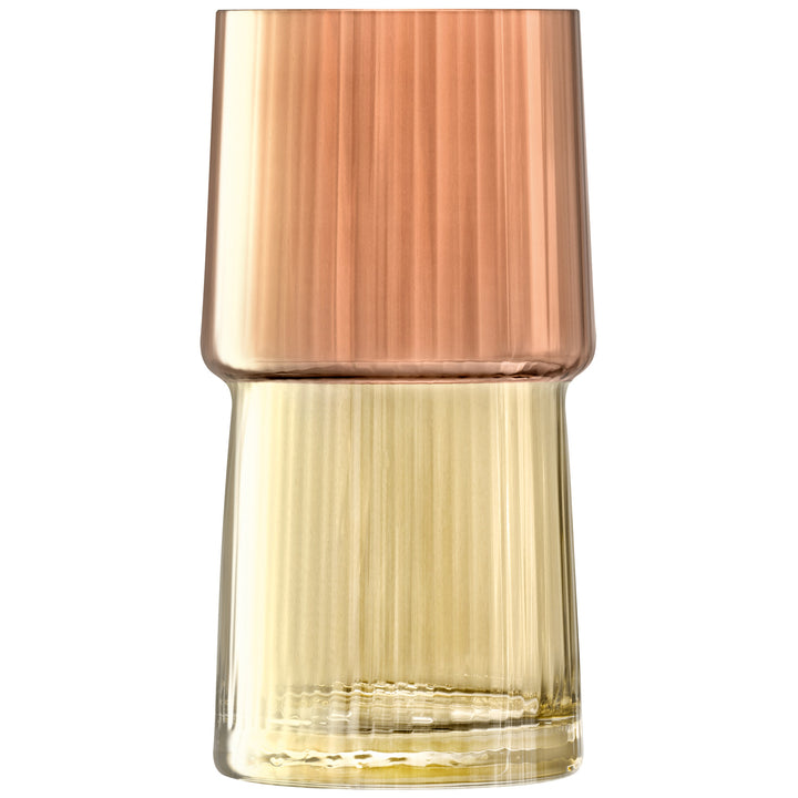 Gems Vase/Lantern H23cm Amber