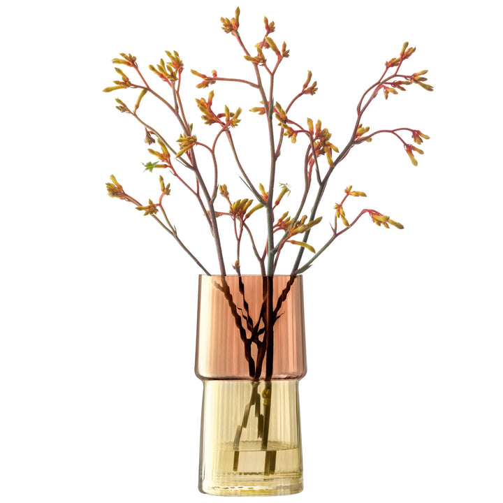 Gems Vase/Lantern H23cm Amber