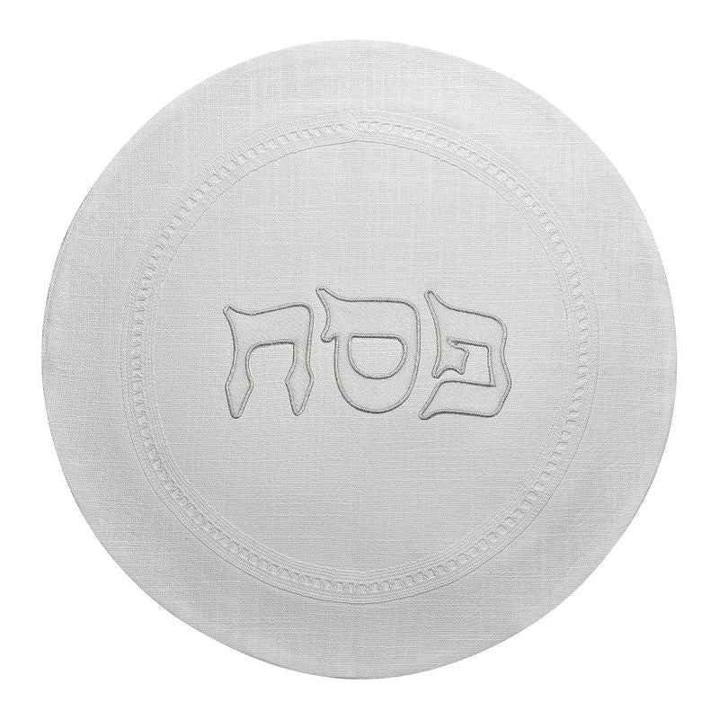 Hemstitch Silver Outline Pesach Set