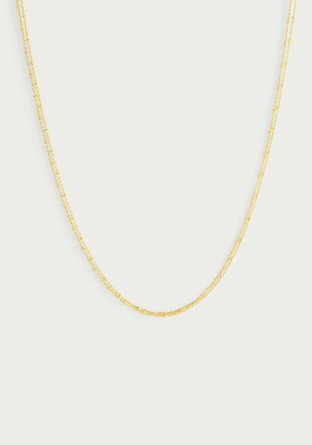 Molten Double Chain Necklace, Gold