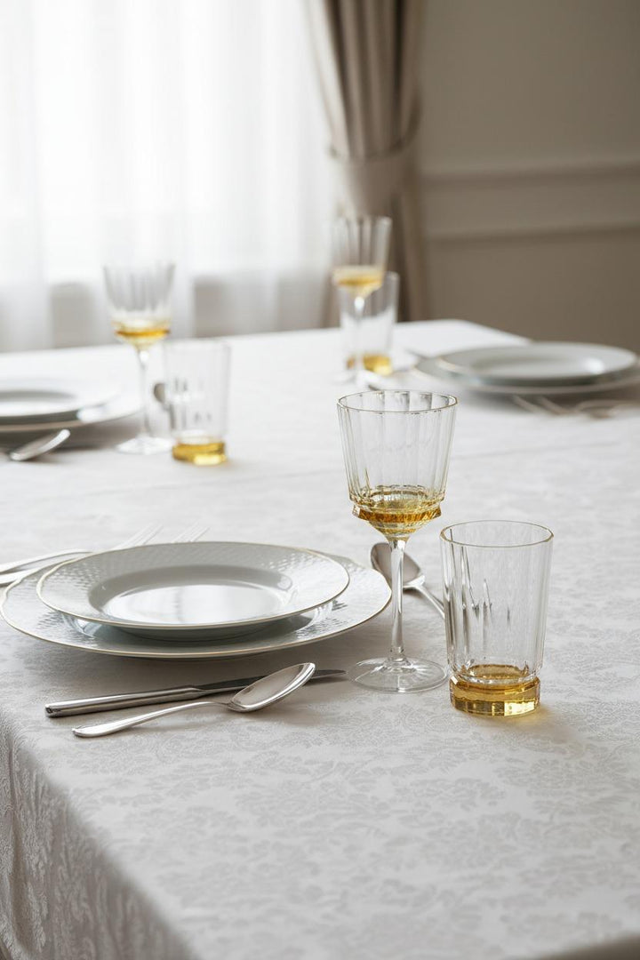 Liscio Ottico - Set of 6 Glasses with Linear Design and Shade on the Bottom - Ambert