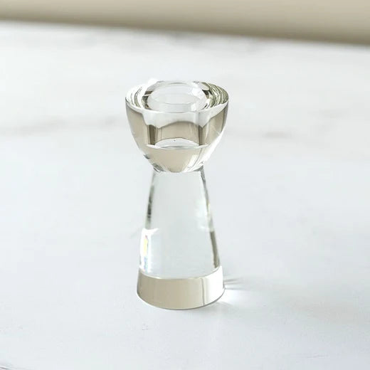 Crystal Single Candlestick - Clear - Large