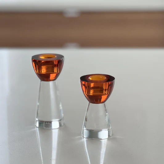 Glass Crystal Candlesticks