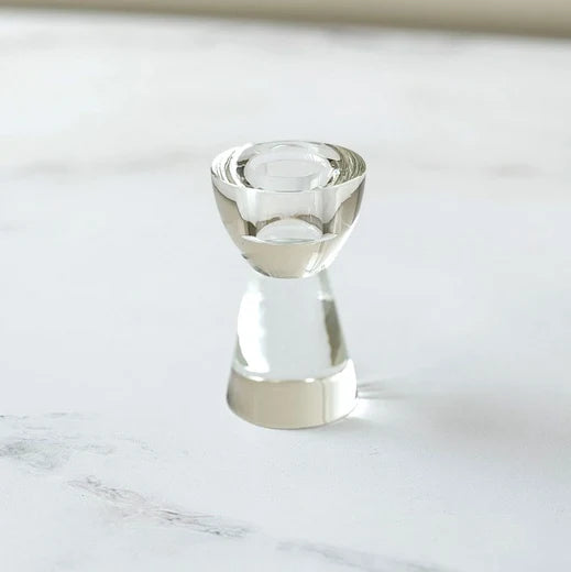Crystal Single Candlestick - Clear - Small