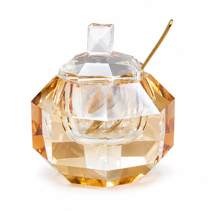 Jewel Honey Dish - Amber & Clear