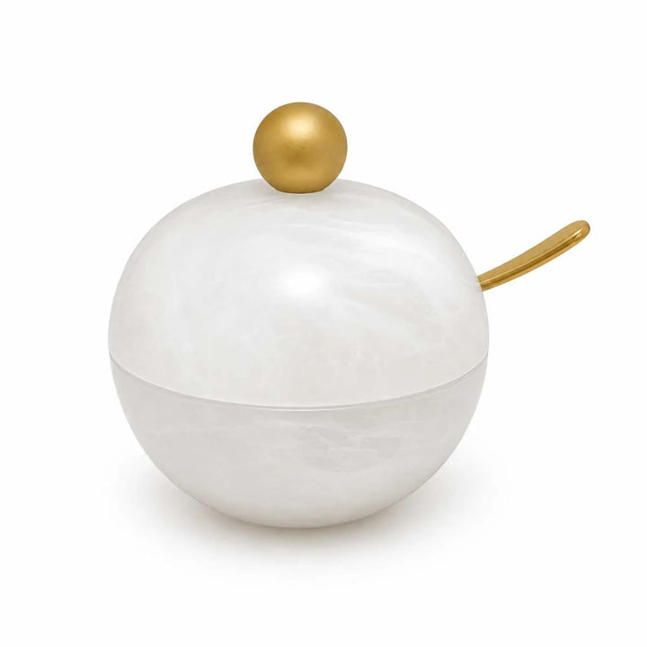 Resin Snow Drift Honey Dish - Gold