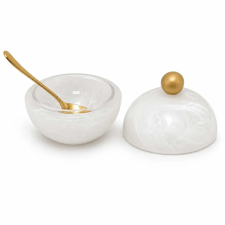 Resin Snow Drift Honey Dish - Gold