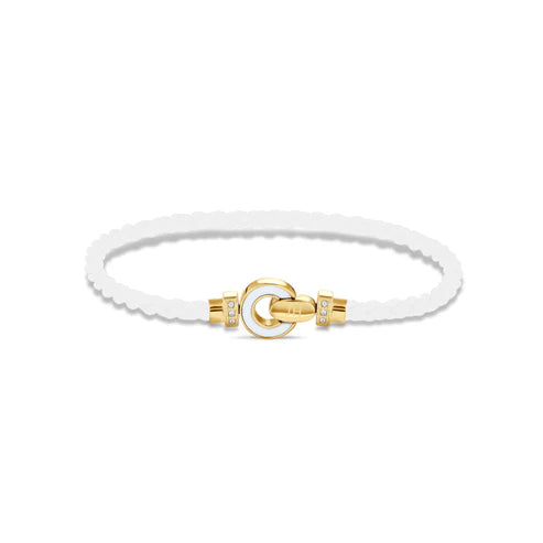 Nereida White Cord White Chip with Zirconia Bracelet-18