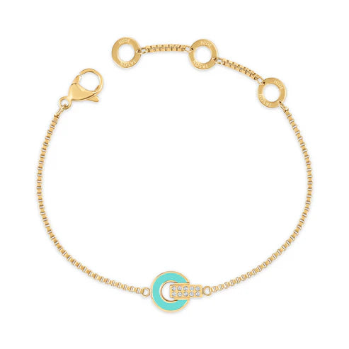 Nereida Turquoise Chip With Zirconia Bracelet