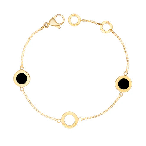 Ocean Black and White Chips Trio Bracelet