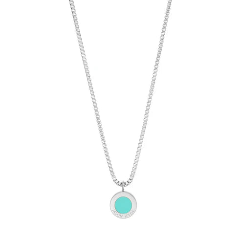 Ocean Turquoise Chip Silver Necklace