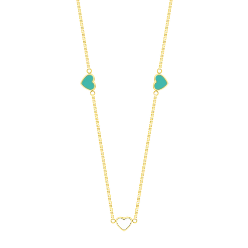 Amare Turquoise White Chips Necklace