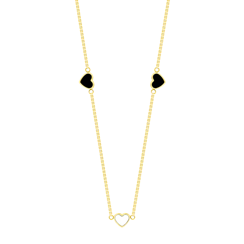Amare Black and White Chips Necklace