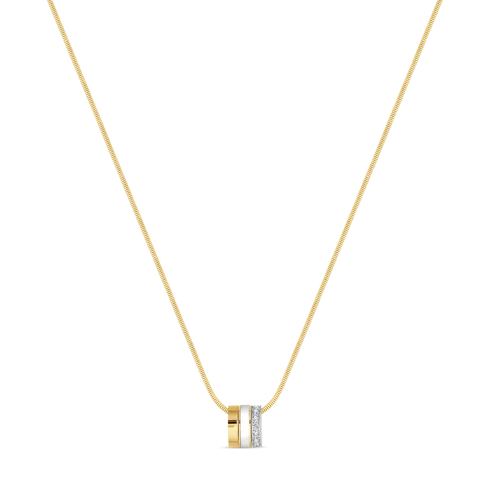 Wewa Boa Chain 3 Rings White Chip with Zirconia Necklace
