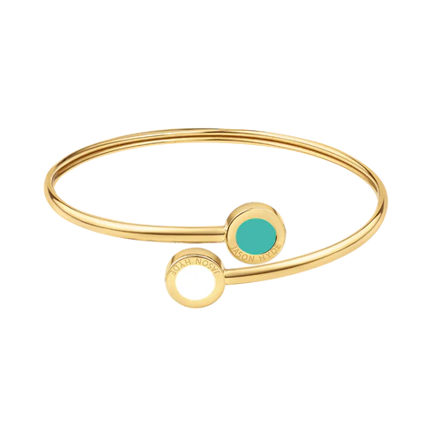 Ocean Turquoise and White Chips Bangle