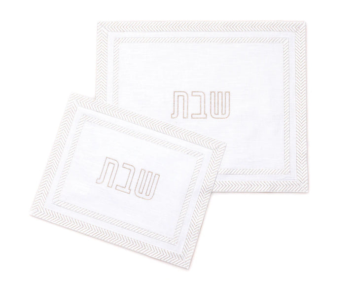 Herringbone Linen Challah Cover