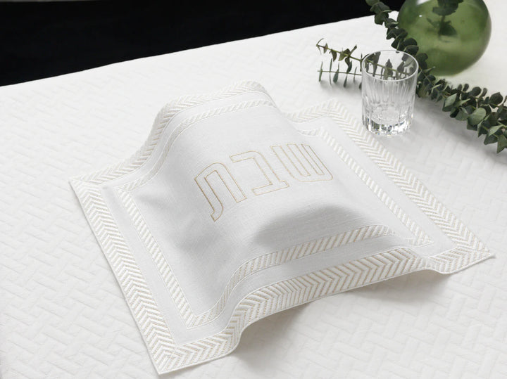 Herringbone Linen Challah Cover