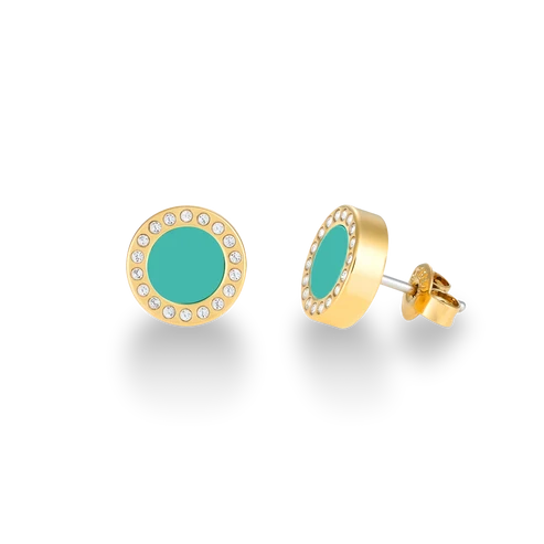 Ocean Chip With Zirconia Earrings