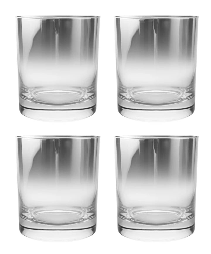 Ombre Double Old Fashion Metallic Smoked, 10 oz. Set of 4