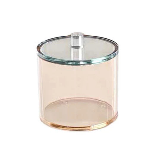 Amber Lucite Cookie Jars with Teal Lid
