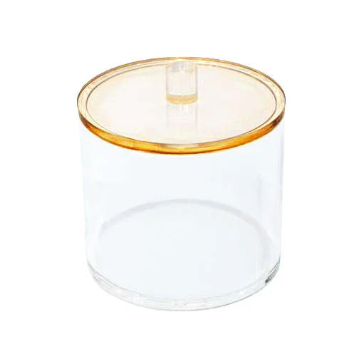 Clear Lucite Cookie Jars with Amber Lid