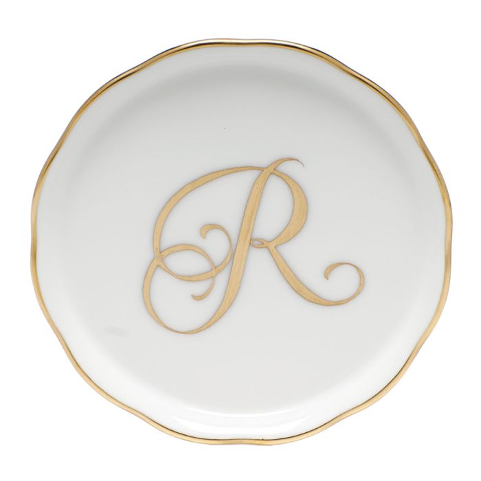 Coaster With Gold Monogram