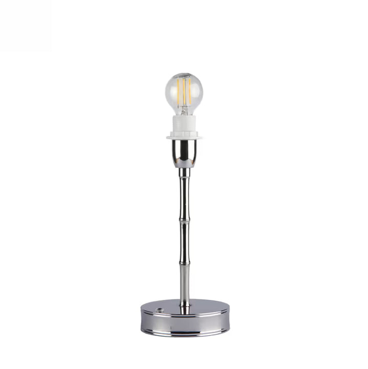 Bamboo Lamp Base Silver