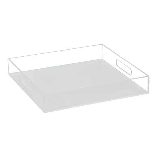 Lucite Tray with Clear Sides & Handles