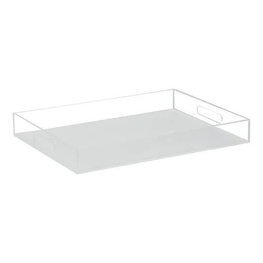 Lucite Tray with Clear Sides & Handles