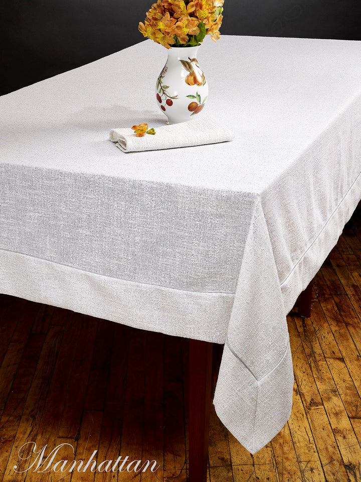 Manhattan Metallic Stain-Free Tablecloth