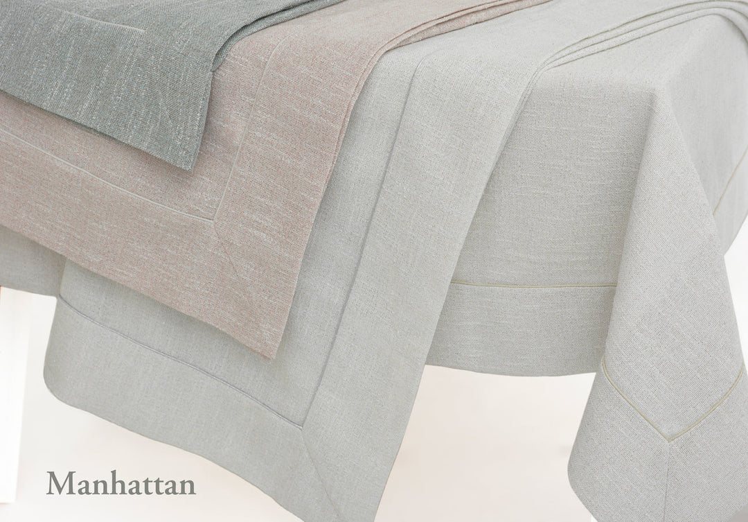 Manhattan Metallic Stain-Free Tablecloth