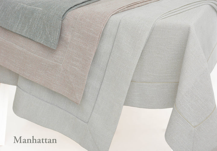 Manhattan Metallic Stain-Free Tablecloth
