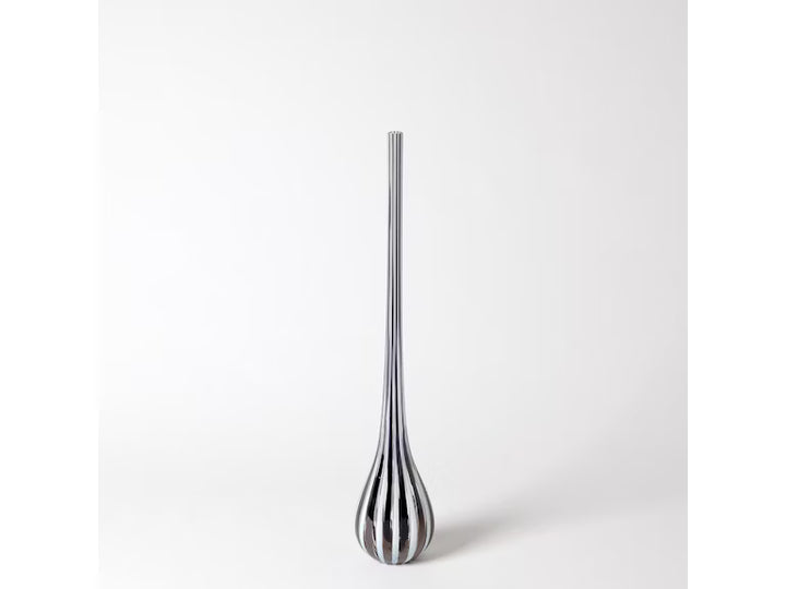 Black and White Striped Vase