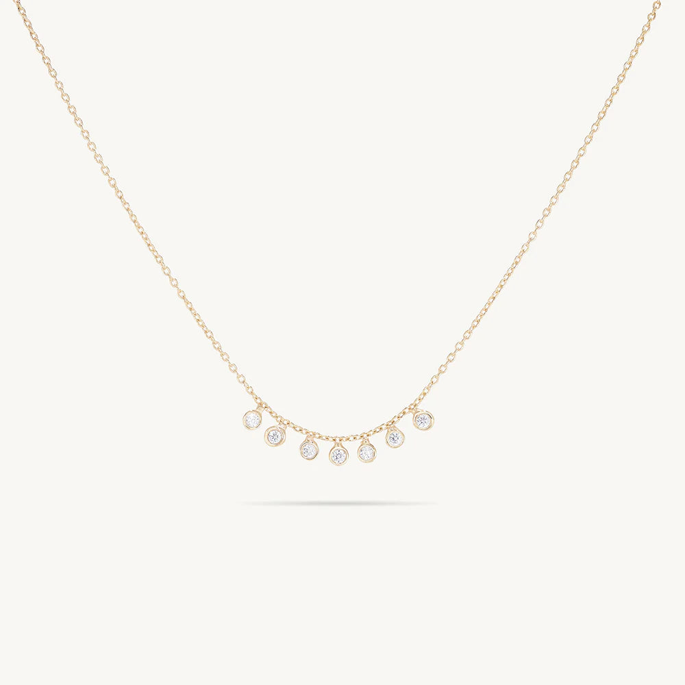Mini Orsay Charm Necklace - Clear CZ