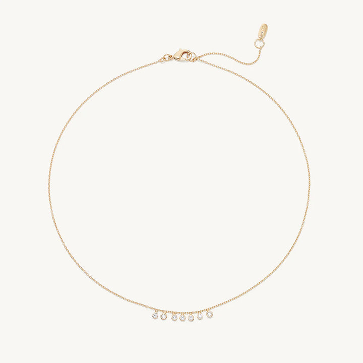 Mini Orsay Charm Necklace - Clear CZ