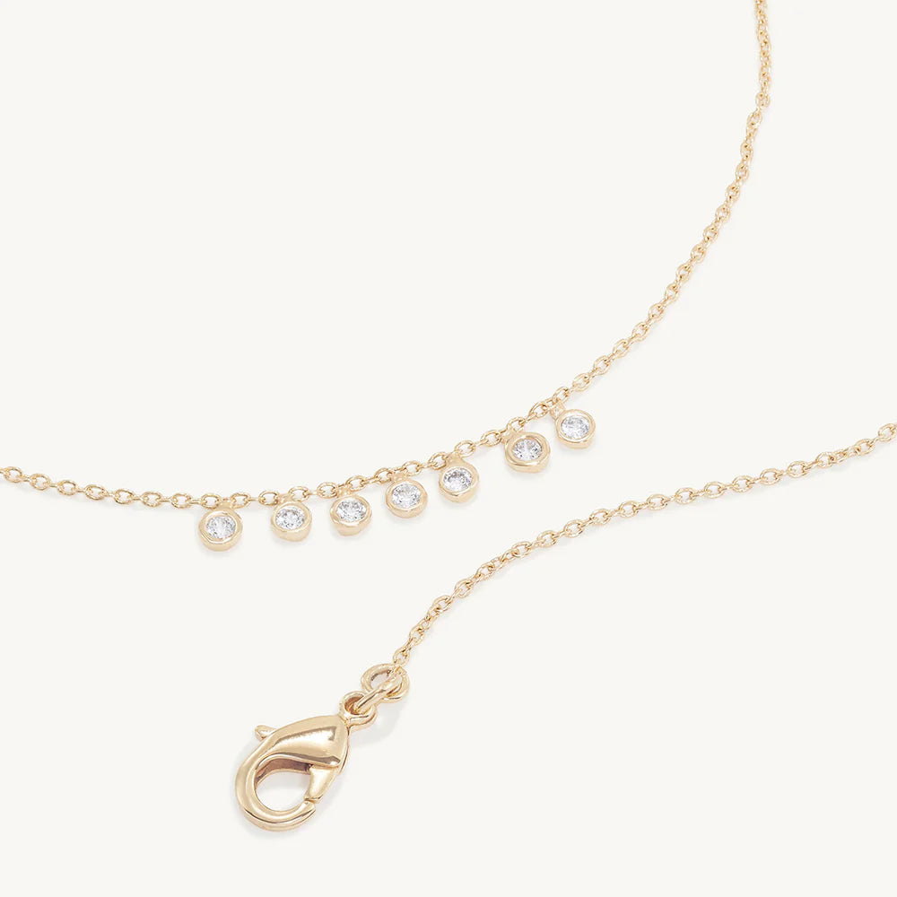 Mini Orsay Charm Necklace - Clear CZ